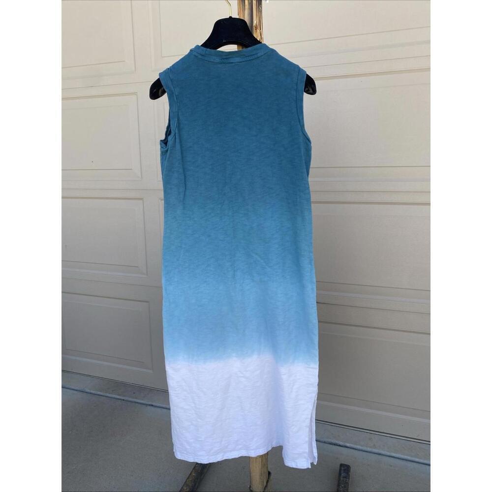 XS Universal Thread Blue Dip Dye Ombre Muscle Shirt Dress Midi Length - Picture 7 of 7